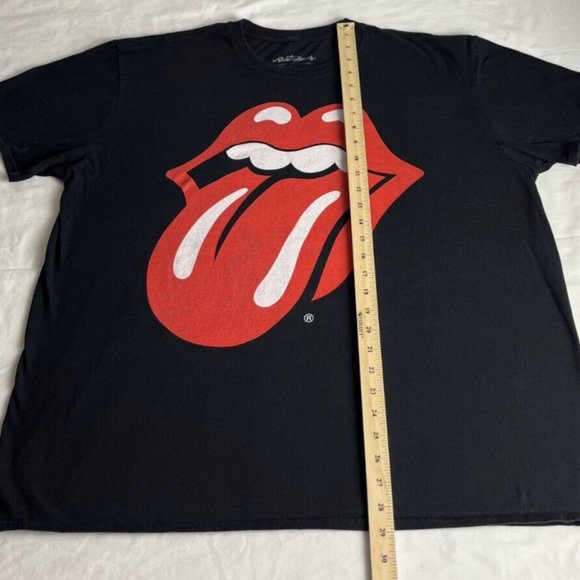 The Rolling Stones T-Shirt Unisex Size 2X Black Crew Neck Graphic Short Sleeve - Picture 2 of 7